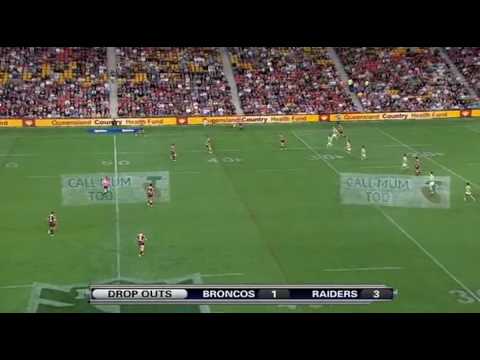 Josh Dugan smashes a rampaging Dave Taylor