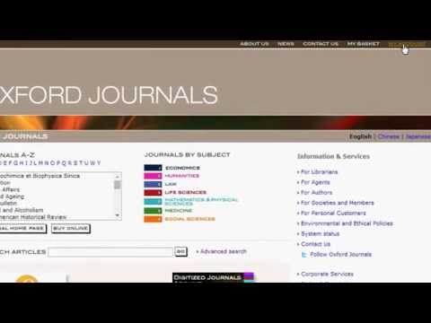 Red de Bibliotecas: Tutorial Revistas Oxford Journals - Idiomas