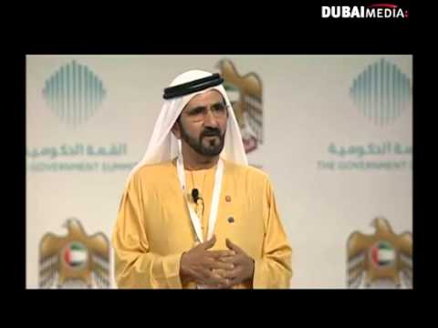 H. H. Sheikh Mohammed at The Government Summit; video by Dubai Media Inc.