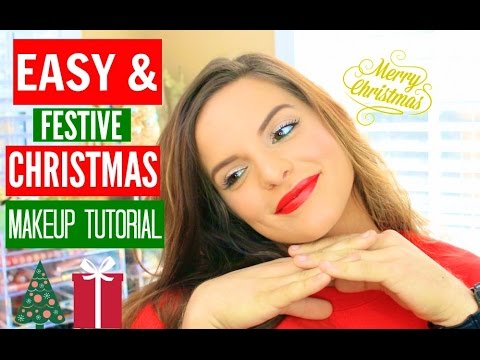 Easy & Festive CHRISTMAS DAY MAKEUP TUTORIAL! | Casey Holmes