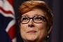 Defence minister Senator Marise Payne during a press conference at Parliament House in Canberra.