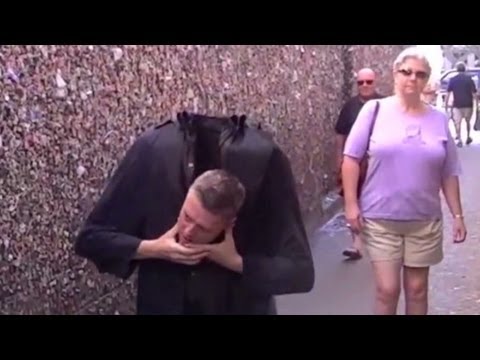 Distraction: Magician sneezes his head off