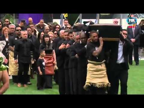 Former All Blacks perform emotional haka at Jonah Lomu’s memorial service