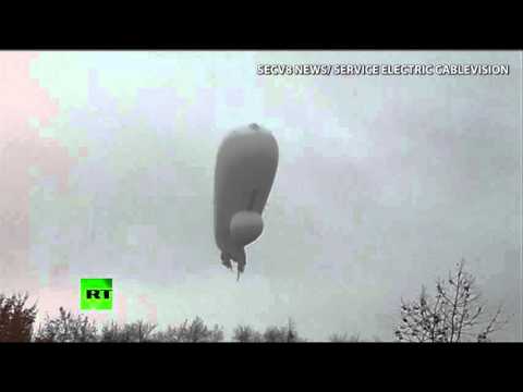 UFO over US? No, merely a lost Pentagon surveillance blimp