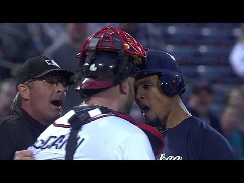 Benches clear after Gomez's solo home run