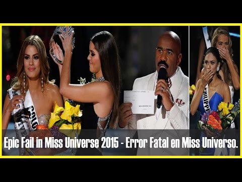 Error Universal en Miss Universo con Miss Colombia. Failure MissUniverse2015