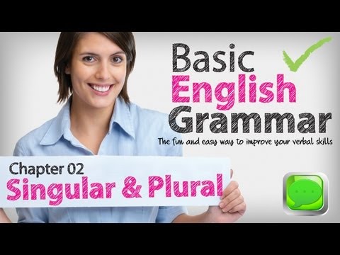 Basic English Grammar  02 -- Singular & plural nouns | English lesson | ESL | Spoken English