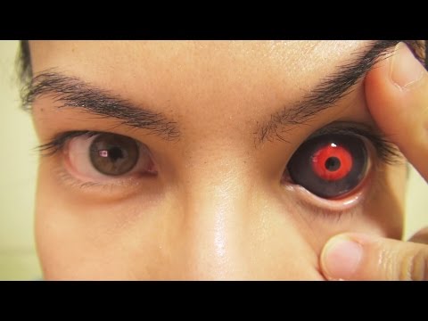 How to: Insert And Remove Tokyo Ghoul Sclera Contact Lens (Fxeyes)