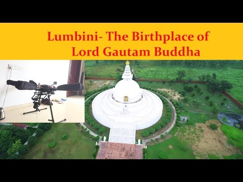 Aerial footage of Lumbini - The Birth place or Lord Gautam Buddha