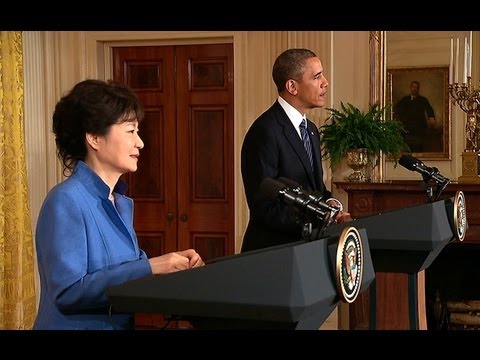 President Obama Holds a Press Conference with President Park of South Korea