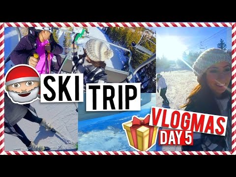 MY FIRST TIME SKIING | Vlogmas Day #5