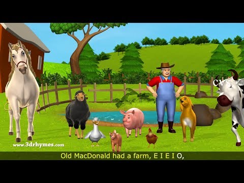 Old MacDonald Had A Farm - 3D Animation English Nursery Rhymes for children