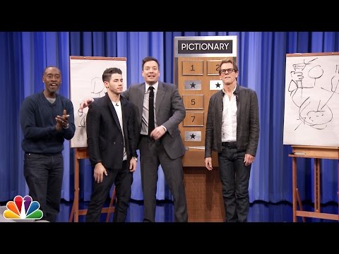 Pictionary with Kevin Bacon, Don Cheadle and Nick Jonas