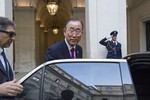 Secretary-General Ban Ki-moon departs Rome