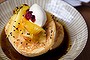 Hot Cakes with pineapple, miso butterscotch, sakura and creme friache from Edition Coffee Roasters in Darlinghurst.