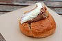 Brioche with gelato served at Kiosk by d'Asporto in Williamstown.