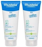 Mustela Bebe Range  2 in 1 Hair & Body Wash - 6.7 fl oz - 2 pk