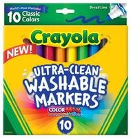 Crayola   10 Ct Ultraclean Broadline Classic