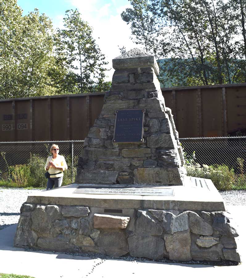 The last spike cairn at Craigellachie.