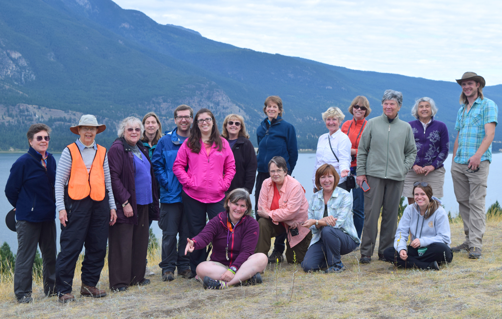 Our field trip group poses by Columbia Lake, which forms the headwaters for both the Columbia and Kootenay rivers, and lies within the enigmatic Rocky Mountain Trench near Canal Flats, British Columbia.