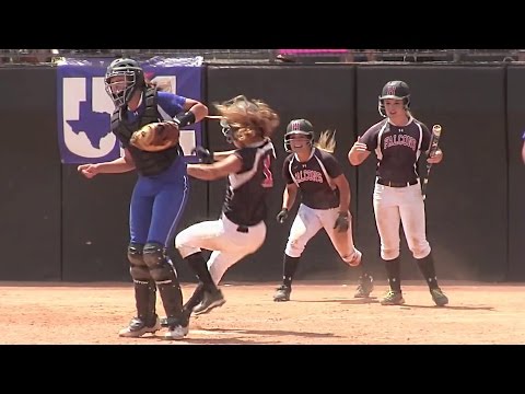 High School Softball Catcher Elbows, Levels Two Baserunners