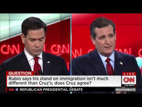 Rubio, Cruz have fierce exchange over immigration policies at CNN debate