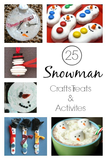 25 Snowman crafts treats and activities