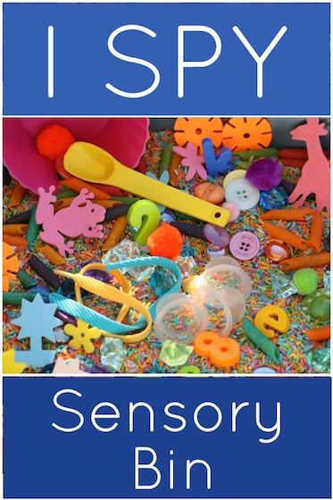 I spy sensory bin for preschool