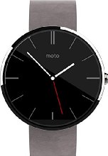 Motorola Moto 360 Montre connectée Android Wear pour appareil Android 4.3 et plus - Cuir Gris