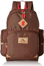 High Sierra Warren Lifestyle Backpack, Chocolate, Crimson, International Carry-On