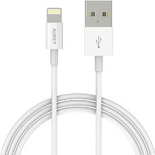 [Nueva Versión] Aukey® [Apple MFi Certificado] Cable de datos de USB,Cable USB,Cable de carga,Cargador Cable,Cable de conexión (conector USB A a Lightning,1 m) y Sincronización para iPhone 6S/6 Plus/6/5S/5C, iPod Touch 5,iPad Air, iPad mini, iPad 4,iPod nano 7