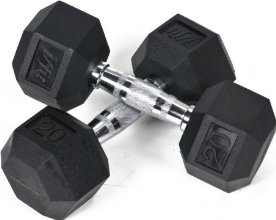 J Fit Rubber Hex Dumbbell (Pair)