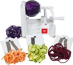 World Cuisine Tri-Blade Spiral Vegetable Slicer L 11 7/8" X W 5 3/8" X H 8 1/8