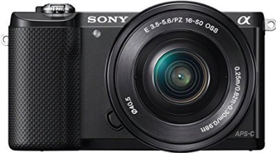 Sony Alpha 5000 Systemkamera (Full HD, 20 Megapixel, Exmor APS-C HD CMOS Sensor, 7,6 cm (3 Zoll) Schwenkdisplay) schwarz inkl. SEL-P1650 Objektiv