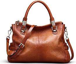 Kattee Urban Style Genuine Leather Tote Satchel Shoulder Handbag