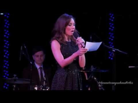 Laura Benanti hosting the 2014 Drama Desk Awards.