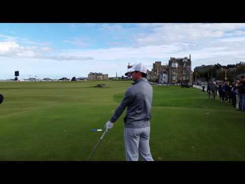 Rory McIlroy 18th Tee shot St Andrews atgolf.uk