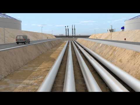 3D animation Emerson Oil Terminal proceedings, one screen version