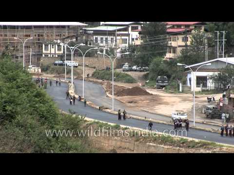 Beautiful town of Thimphu in Bhutan