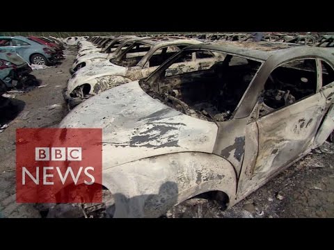 China explosions: Inside Tianjin blast zone - BBC News