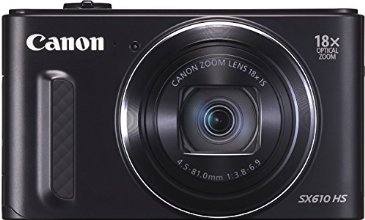 Canon SX610 HS PowerShot Fotocamera Compatta Digitale, 20 MP, Nero