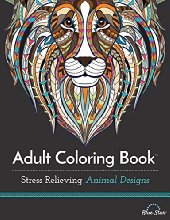 Adult Coloring Book: Stress Relieving Animal Designs