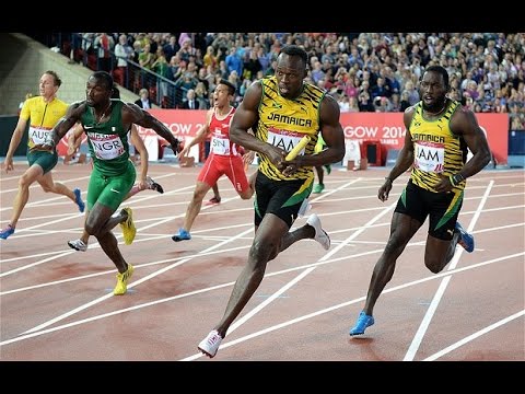 Usain Bolt Blazing Anchor Leg 4x100m Final Commonwealth Games 2014