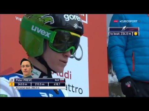 Peter Prevc - Kulm 2016 - 244 m (HILL RECORD) - Eurosport Germany