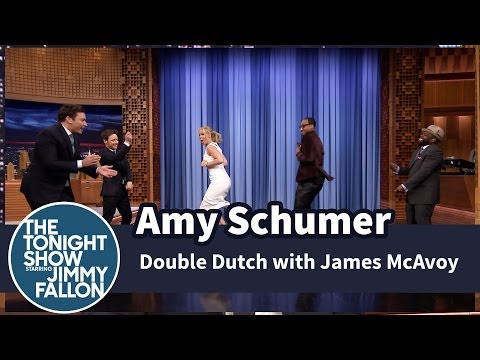 Amy Schumer Plays Double Dutch with Jimmy, James McAvoy and The Roots