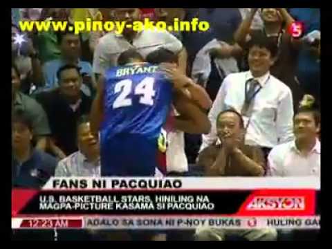 PACQUIAO STEALS THE SHOW, GREETS KOBE BRYANT! NBA WINS AGAIN! VS. PBA ALL-STARS