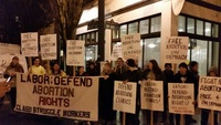 CSWP pickets anti-abortion rally, 17 January 2016.