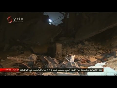 Site of bombing that killed Hezbollah leader Samir Kuntar in Damascus' Jaramana district