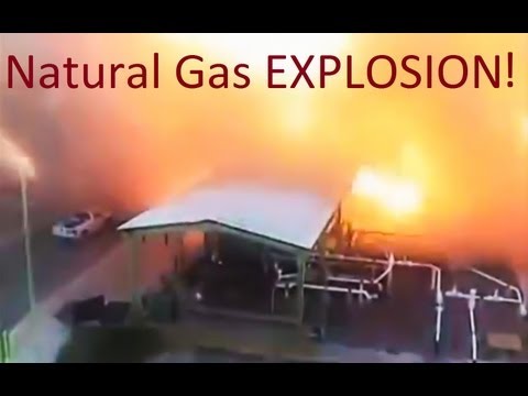 SLOW MOTION - Massive Explosion - Natural Gas Plant