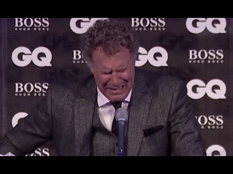 Will Ferrell cries accepting his Comedian of the Year Award - GQ Awards